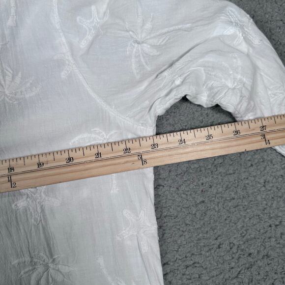 CottonSeed Tunic 398 Palms Light‎ Cotton Preshrunk Womens Medium USA Resort Wear - Picture 7 of 15